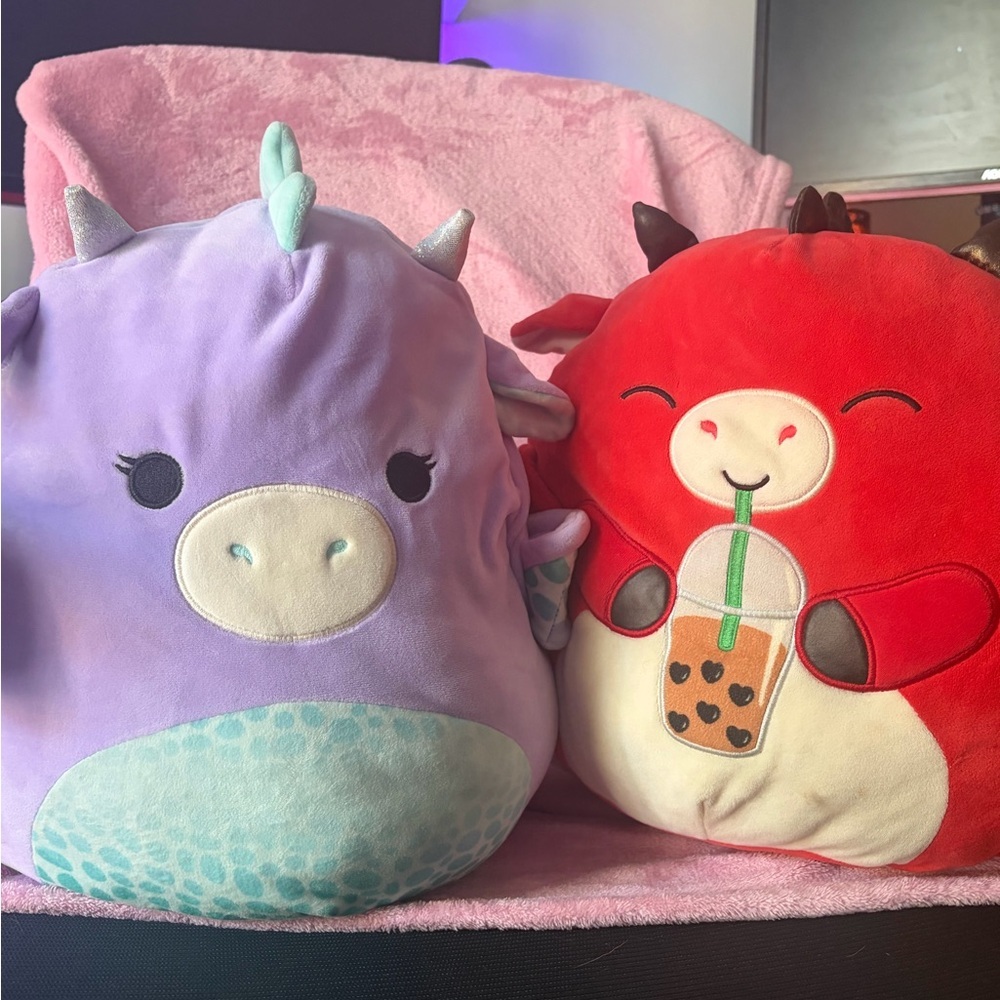 Squishmallow dragons 14-16 inch plush x2